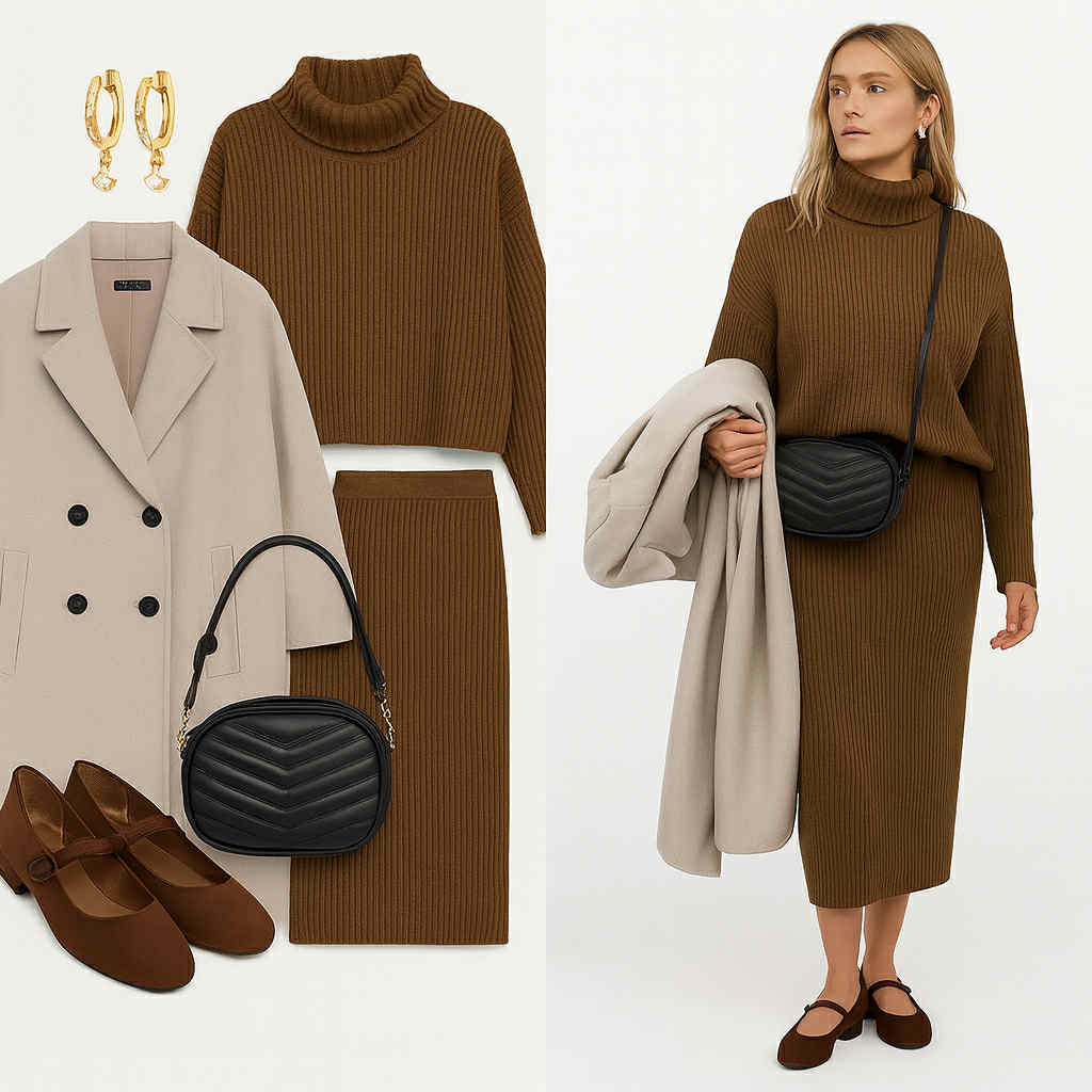 Sweater & Skirt Chic