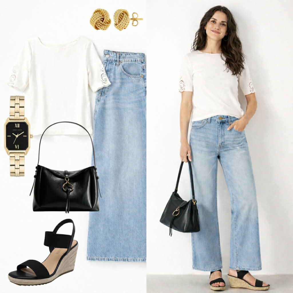 White & Denim Ease